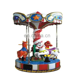 Antique Park Rides Garden Games Mini Carousel Small Pony Ride Merry go Round for Sale thumbnail-4