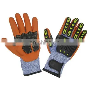 Finger Protector Protective HPPE Nitrile Coated Cut Resistant Level 5 Working Hands Impact Safety Gloves thumbnail-2