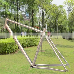 Newest Fashion Model 700C Cyclo Cross Titanium Frame With V Brake Rack Mount Fender Mount thumbnail-1