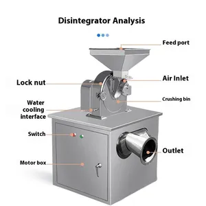 100kg Per Hour Electric Food Chemical Grinding Mill Chinese Herbal Grain Seasoning Water-Cooled Pulverizer thumbnail-5