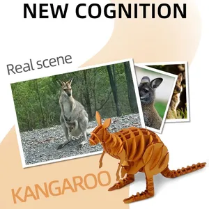Wholesale 3D Kangaroo Animal Craft Kit Paper Craft Arts and Crafts 3D Puzzles for Kids Education Supplies thumbnail-3