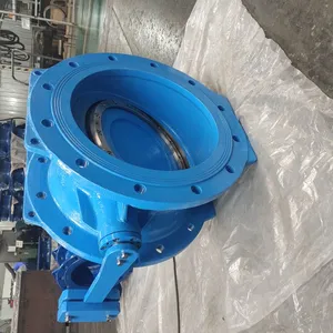 Ductile Iron PN16 Tilting Disc Check Valve DN450 With Counter Weight and Hydraulic Damper Slow-Closing Check Valve thumbnail-5
