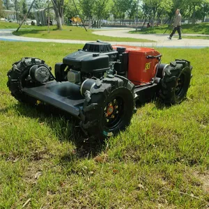 Factory Direct Sales Low Price Buy Online Industrial Single Cylinder Gasoline-Powered Remote Control Self Propelled Wheeled Lawn thumbnail-4
