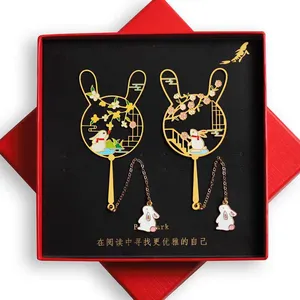 Chinese Seal Stamp Enamel Metal Bookmark Custom Souvenir Book Marker thumbnail-3