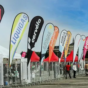 Manufacturer Custom Business Flags Advertising Sports Racing Feather Flag Angled Tear Drop Flag Banners by Signs thumbnail-5