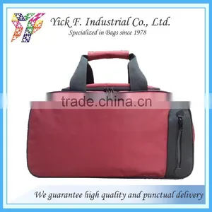 Classical Holdall Two Tone Nylon Travel Bag thumbnail-1