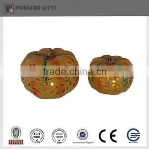LED Harvest Festival Porcelain Pumpkin Light Set thumbnail-1