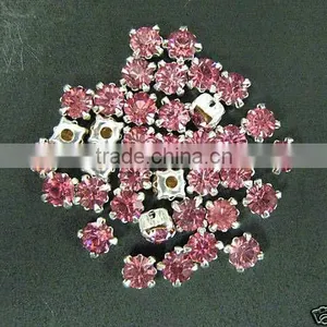 REAL RHINESTONES W/PRESETTINGS 5MM 1GR/144PC PINK thumbnail-1