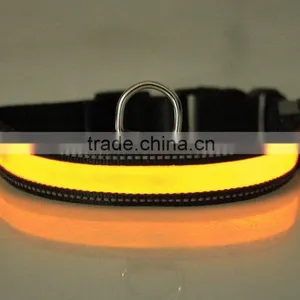 Teddy Dog Pet Led Solar Energy Light Nylon Collar USB Chargeable Flash Golden Retriever Glow Collar thumbnail-3