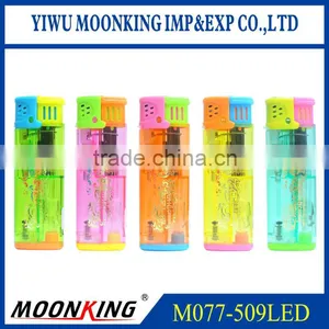 Mixed Color Plastic LED Lighter Windproof Cigarette Lighter With Torch thumbnail-1