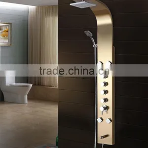 European Design Gold Plated Stainless Steel Shower Wall Panel thumbnail-4