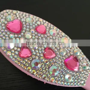 CRYSTAL AND HEART SEQUIN PINK PRINCESS HAIR BRUSH FULL SIZE CLAIRE'S! thumbnail-2