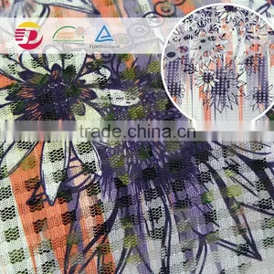 High Quality Flower Polyester Calico Print Fabric Lace thumbnail-3