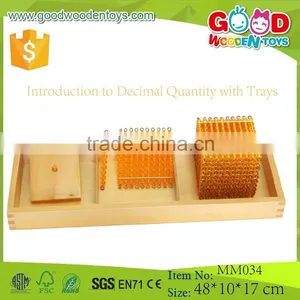 Handmade Montessori Wooden Toys Introduction to Decimal Quantity With Trays thumbnail-1