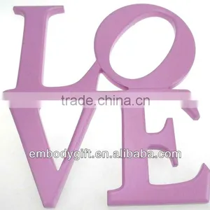MDF Christmas Ornament Woods Crafts Home Decor Love Word Decorative Wood Letter Alphabet thumbnail-1