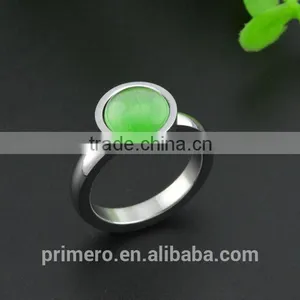 Natural Tiger Eye Stainless Steel Opal Stone Finger Ring Women Ring Bijoux Fashion thumbnail-6