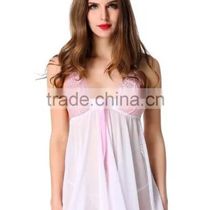 Lace Splicing Dress With G-String thumbnail-3