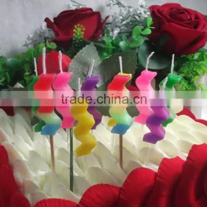 Colorful Rainbow Twisted Shaped Scented Birthday Candle thumbnail-4