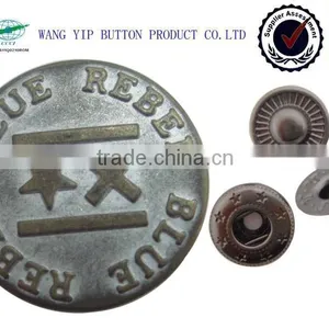 17mm Metal 4 Parts Snap on Button Emergency Panic Button thumbnail-1