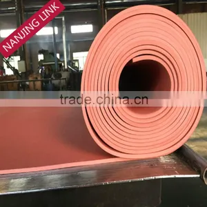 Red SBR Rubber Sheet Roll Textured Two Sides 80Duro thumbnail-1