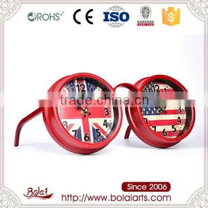 Red Eyewear Design Dual Time Clock Quartz Clock Unique Crafts to Make and Sell thumbnail-1