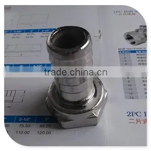 Stainless Steel 304 BSPT 1" Female Thread to Barb Connector thumbnail-1