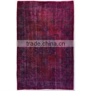 Handmade Green Over-dyed Rug (8 x 5 Feet) thumbnail-1