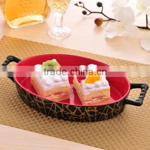 Household Oval Ceramic Baking Pan With Decal thumbnail-1