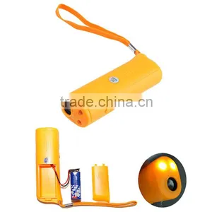 New 1PCS Dog Pet Ultrasonic Aggressive Dog Repeller Yellow Train Stop Barking Training Device LED Light thumbnail-2