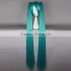 2016 Hot Synthetic Japanese Anime Hatsune Miku Cosplay Wig With Two Ponytails thumbnail-4