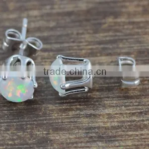 5mm Opal 925 Sterling Silver Cheap Wholesale Stud Earrings thumbnail-2