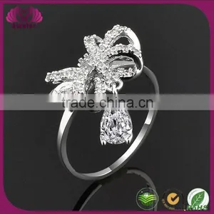 New Arrival Fashion Charm Ring Crystal Bird Ring thumbnail-1