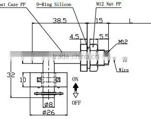 Side Mounted OEM PP Float Ball Water Level Sensor thumbnail-2