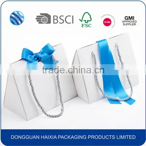 Fashion Design Customer Logo Paper Handbags, Pure Color Hand Bag thumbnail-2