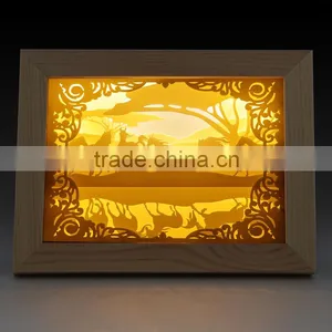 Led Night Ghost Shadow Led Home Indoor Decorative Photo Frame Lamp Light thumbnail-3
