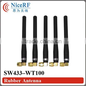 Rubber Antenna SW433-WT100 for Wireless Transceiver RF Module 433MHz Elbow Rod Antenna 433MHz Rubber Antenna 433 thumbnail-1