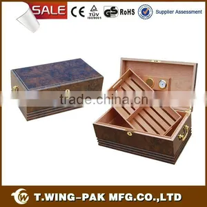 Handmade Antique Wooden Cigar Humidorsr With Golden Lock for 150 Cigars thumbnail-1