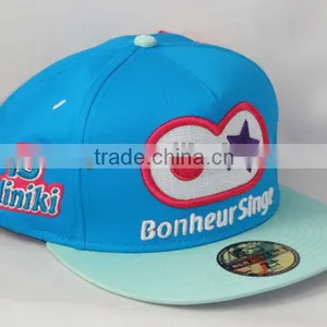 Custom 3d Embroidery Design Flat Brim Snapback Hat thumbnail-5