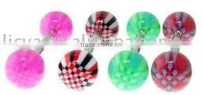 Body Piercing/Acrylic Barbell/Three Colors Chessboard thumbnail-1