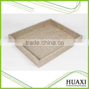 Custom Made High Quality Wooden Empty Linen Jewelry Dispay Trays thumbnail-2