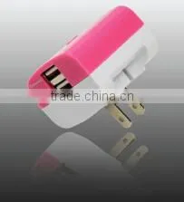 New Products AC Power Plug Adapter Dual Usb Travel Charger thumbnail-1