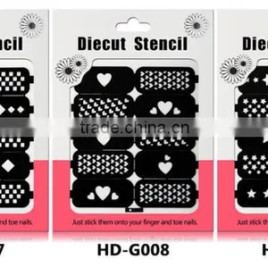 Reusable Stampling Tool Nail Art Stencil Stickers HD 18styles Nail Hollow Stickers thumbnail-5