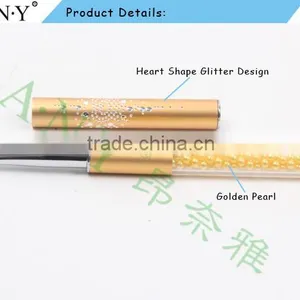 ANY Nail Art Design Care Nylon Hair French Manicure Nail Brush Gold Handle thumbnail-2