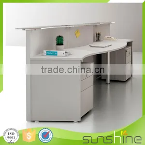 2016 New Design Wave Shape White MDF Spa Reception Desk Dimensions YS-RCT02 thumbnail-4