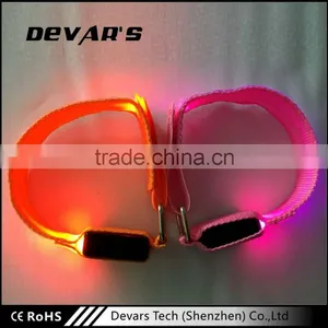 China Factory Stock Sale Led Fitness Led Nylonarmband Flashing Safety Light thumbnail-3
