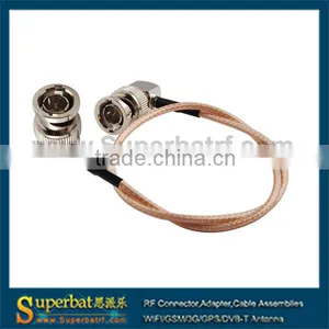 Pigtail Cable BNC Male RA to BNC Male RA 75ohm RG179 Extension Cable Assembly thumbnail-1