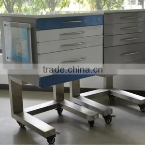 Stainless Steel Dental Trolley With 3 Drawers thumbnail-1