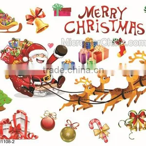 Christmas Ornament Decoration Winter Waterproof Christmas Wall Sticker Santa Claus Christmas Window Sticker thumbnail-1
