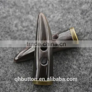 BRONZED METAL BOTTOM RESIN HORN Button Fashion Button thumbnail-1