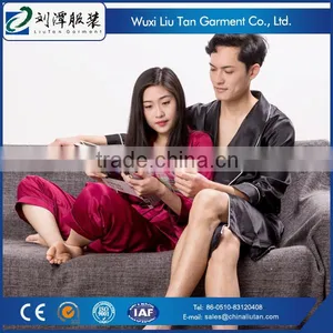 Sexy See Through Unisex Adult Sleepwear in Silk Like Satin Fabric thumbnail-3